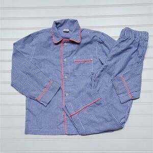 Crewcuts Kids Striped Pajama Set Size 6 Blue White